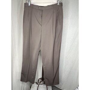 Sergio Martini men's dress pants 36R brown pleaded front flaw